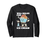 Bolus pour crème glacée diabétique Type 1 2 diabète insuline Manche Longue