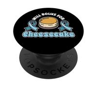 Bolus pour gâteau au Fromage diabétique Type 1 2 insuline PopSockets PopGrip Adhésif