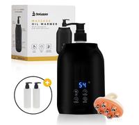 Bolusso Black Massage Oil Warmer - Chauffe-huile de massage 30 à 65 degrés - Guasha - Massager - comprend 2 distributeurs et un outil de massage
