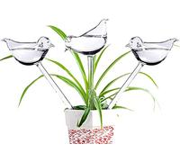 BOLUTEE Lot de 3 systèmes d'arrosage automatique en forme d'oiseau soufflé à la main en verre transparent durable