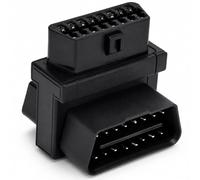 Bolwins Adaptateur de diagnostic D18C OBD2 16 broches mâle vers 2 prises | Répartiteur 1 vers 2 avec prise 16 broches et deux femelles, forme compacte en ABS pour les appareils de diagnostic
