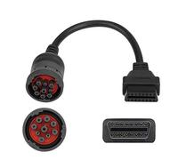 Bolwins F98CS Câble adaptateur J1939 9 broches vers OBD2 16 broches pour outil de diagnostic automobile J1939-9 broches vers OBD OBD2 OBDII