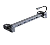 Bolwins H36CS Station d'accueil USB-C 10 en 1 avec HDMI 4K, Ethernet, alimentation USB-C, 3 ports USB 3.0, lecteur de carte SD/TF et audio 3,5 mm, compatible avec MacBook Pro/Air