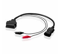 Bolwins H86 Câble adaptateur OBD2 - Adaptateur 3 broches vers 16 broches compatible avec véhicules FIAT, câble de diagnostic OBD2 avec interface femelle, connecteur OBD2 3 broches vers 16 broches