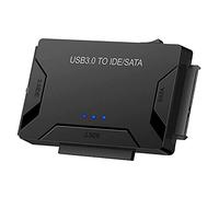 Bolwins L40CS Adaptateur USB 3.0 vers IDE/SATA pour disque dur externe 2,5" et 3,5" HDD/SSD, adaptateur USB 3.0 vers SATA/IDE avec interrupteur d'alimentation et alimentation