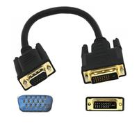 Bolwins O33S Adaptateur DVI vers VGA 25 cm DVI-D 24 + 1 mâle vers VGA HD 15 broches mâle Câble adaptateur convertisseur pour moniteur PC DVD HDTV