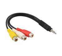 Bolwins P13S Câble adaptateur jack 3,5 mm vers 3 RCA RCA 30 cm, fiche jack 3,5 mm vers 3 prises RCA femelles pour TV, DVD, MP3, PC, caméscope