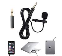Bolwins P85CS Lavalier Microphone externe universel 3,5 mm Microphone externe universel pour smartphone, tablette, PC, ordinateur portable, micro pour voiture stéréo professionnel