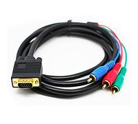 Bolwins R07S Câble vidéo VGA vers 3RCA 15 broches VGA mâle vers 3RCA (Y, Pb, Pr) pour ordinateur portable, DVD, PC, TV, moniteur, VGA vers RCA 150 cm