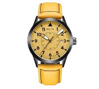 BOLYTE Montre Mécanique Automatique pour Homme avec Bracelet en Cuir/Inoxydable, Militaire