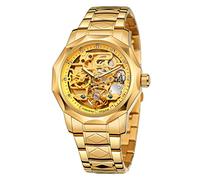 BOLYTE Tourbillon Design Montre analogique Automatique en Acier Inoxydable pour Homme, 8240 - Or