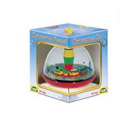 Bolz panoramique Ø 19 cm. Volant en Plastique, Pompe Classique, Toupie Musique avec Locomotive, Gyroscope avec piédestal, Développe l'apprentissage pour Enfants à partir de 18 Mois, 6790, Coloré 52120