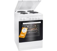 Cuisinière éléctrique 4 plaques et four de 48L Bomann EH 561 blanc