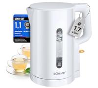 Bomann Bouilloire 1,7 L 2200 W sans Fil Anticalcaire WK 6090 CB, Blanc