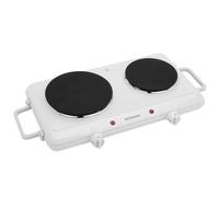 Bomann Plaque de cuisson double 2500 W - 2 brûleurs, 2 thermostats à variation continue, blanc