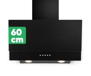 Bomann DU 7607 G Hotte aspirante sans tête, largeur 60 cm, hotte aspirante silencieuse en verre, mode évacuation d'air, 302 m³/h, hotte murale/hotte de tête avec filtre, avec éclairage LED, noir