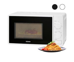 Bomann Four à micro-ondes avec un espace de cuisson de 20 litres et un éclairage intérieur | avec 6 niveaux de puissance | Micro-ondes avec plateau tournant de Ø24,5 cm | 700W | MW 6014 CB blanc