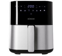 Bomann Friteuse à air chaud FR6069HCB 5L – 8 programmes, réglage durée/température, LED Noir/Inox