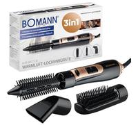 Bomann HAS 6077 CB Brosse à air chaud, 3 embouts, pour toutes les longueurs de cheveux, brosse à sèche-cheveux avec réglage froid pour Style-Fix, 2 niveaux, sèche-cheveux à brosse ronde, coiffeuse