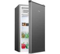 Bomann KS 7257 inox Réfrigérateur avec congélateur - 83 l - Efficacité énergétique - Silencieux et compact - 0 °C - 8 °C - Réglable en continu - 2 étagères et compartiment à légumes - Éclairage LED
