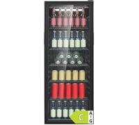 Bomann KSG 7292 Réfrigérateur avec porte en verre 143 cm | Réfrigérateur de boissons 2-12 °C | MultiAirflow | 5 étagères grillagées | Butée de porte interchangeable | 236 l |