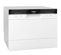Bomann, Lave-Vaisselle Compact TSG7405-Blanc, 6 Niveaux de Réglage, 5 Programmes de Lavage, Voyants LED, Ouverture Automatique, Sécurité Anti-Débordement, 43,8 x 55 x 50 cm, 20 kg, Économie d'Énergie