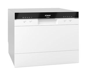 Bomann, Lave-Vaisselle Compact TSG7405-Blanc, 6 Niveaux de Réglage, 5 Programmes de Lavage, Voyants LED, Ouverture Automatique, Sécurité Anti-Débordement, 43,8 x 55 x 50 cm, 20 kg, Économie d'Énergie