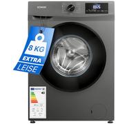 Bomann® Machine à laver 8 kg | max. 1400 tr/min | Garantie moteur 10 ans | Moteur onduleur robuste, silencieux et durable | 15 programmes de lavage | Écran LED | avec point vapeur | WA 7185 Titan