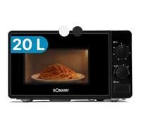 Bomann, Micro-ondes avec espace de cuisson 20L & éclairage de l'espace de cuisson, 6 niveaux de puissance, Minuterie de 30 minutes, MW6014CB, Noir