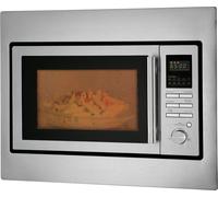 Bomann Micro-ondes encastrable 3en1 avec gril et air chaud, espace de cuisson 25 L, 10 programmes automatiques, fonction décongélation, grille et plateau tournant inclus (Ø 32 cm), 900 watts, acier in