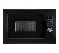 Bomann® Micro-ondes encastrable 3en1, Gril + Air chaud, Espace de cuisson 25L, 8 programmes automatiques, Gril + Plateau tournant(Ø 27 cm), 900W, MWG 3001 H EB noir-mat