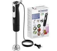 Bomann Mixeur Plongeant 800 W Lames Inox SM 6082 CB, Ergonomique, Noir