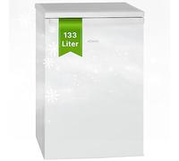 Bomann Réfrigérateur 133L blanc VS2185-1-blanc, Capacité nette : 133 litres, Éclairage intérieur à DEL, Contrôle de la température en continu, 3 clayettes en verre
