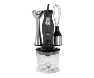 Bomann sms 349 cb set mixeur plongeant batteur fouet inox 200w noir