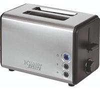 Bomann TA 1371 CB - Grille-pain 2 disques, support à petits pains amovible, boîtier en acier inoxydable, 750-850 Watt