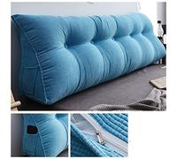 Bomaty Coussin triangulaire pour tête de lit, canapé, sofa, housse amovible, coussin confortable de lecture, de relaxation, de soutien lombaire