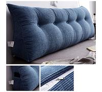 Bomaty Coussin triangulaire pour tête de lit, canapé, sofa, housse amovible, coussin confortable de lecture, de relaxation, de soutien lombaire