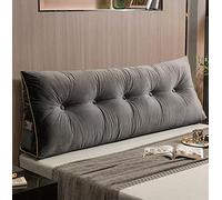 BOMATY Grand coussin de lecture pour tête de lit, traversin triangulaire de soutien lombaire, coussin de soutien de dossier, coussin de canapé, lit, chaise de bureau, coussin de soutien du cou