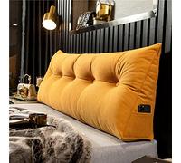 BOMATY Grand traversin triangulaire pour tête de lit, coussins longs en lin pour canapé, repos de lit, coussin cale pour lire, se détendre, regarder la télévision