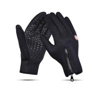 Bomaze Gants d'hiver chauds pour écran tactile, résistants à l'eau, coupe-vent, gants de sport pour cyclisme, conduite, escalade, ski, sport, mitaines antidérapantes en gel de silicone (noir, taille
