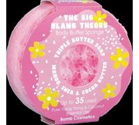 Bomb Cosmetics Éponge 2 en 1 infusée de savon pour le corps, exfoliante, triple beurre avec savon à l'intérieur de la théorie du Big Ylang
