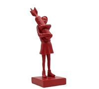 Bomb Girl - Sculpture Banksy Bomb Hugger Girl Statue Art Résine Design Ornements Artisanat Anti-Guerre Décoration De Bureau Bureau Décoration De Maison Salon Bibliothèque Collection Artisanat(4)