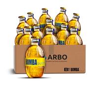 Bomba Energy Drink Classic Lot de 12 bouteilles de 250 ml - Boisson rafraîchissante dans une élégante bouteille en verre en lot de 12 autocollants ArBo-Living