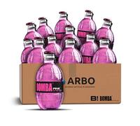 Bomba Energy Drink Pink (pamplemousse) 12 x 250 ml - Boisson rafraîchissante dans une élégante bouteille en verre en lot de 12 + autocollant ArBo-Living