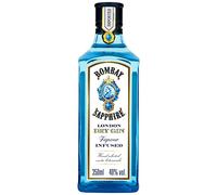 Bombay Sapphire Premium Distilled London Dry Gin, Infusé à la Vapeur avec 10 Plantes Exotiques Sélectionnées à la Main, 40 % vol., 35 cl