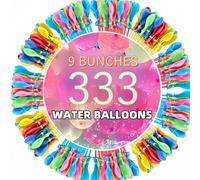 Bombe A Eau,333 Pcs Water Balloons,Ballon à Eau à Fermeture Automatique,Bombe A Eau En Grappe,Splash Ball, Water Balloon,Jeu D'Eau Exterieur Enfant Ballon d'eau Jeux Les Fêtes d'Été.