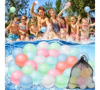 Bombe à Eau Réutilisables, 30 Pièces Ballon d'eau à Fermeture Automatique avec Sac de Rangement, Jouet Piscine en Silicone pour Plage, Fête à la Piscine
