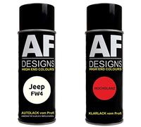 Bombe aérosol Compatible avec Jeep FW4 Arctic White Vernis de Base Transparent en aérosol 400ml