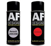 Bombe aérosol compatible avec Renault 205338 Chrome Metallic Vernis de base transparent en aérosol 400ml