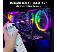 Bombe Air Sec - Nettoyage Pc, Aerosol Dépoussiérant 400 mL, Air Comprimé Nettoyage Pc, Air Duster pour Matériel Informatique, Depoussierant Ordinateur, Soufflette Surpuissante - Butane